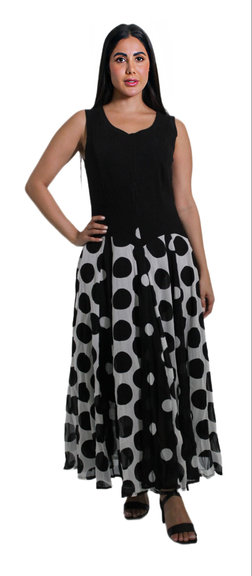 BLACK printed LONG DRESS #201722 KPR AFTERSHOCK LONDON