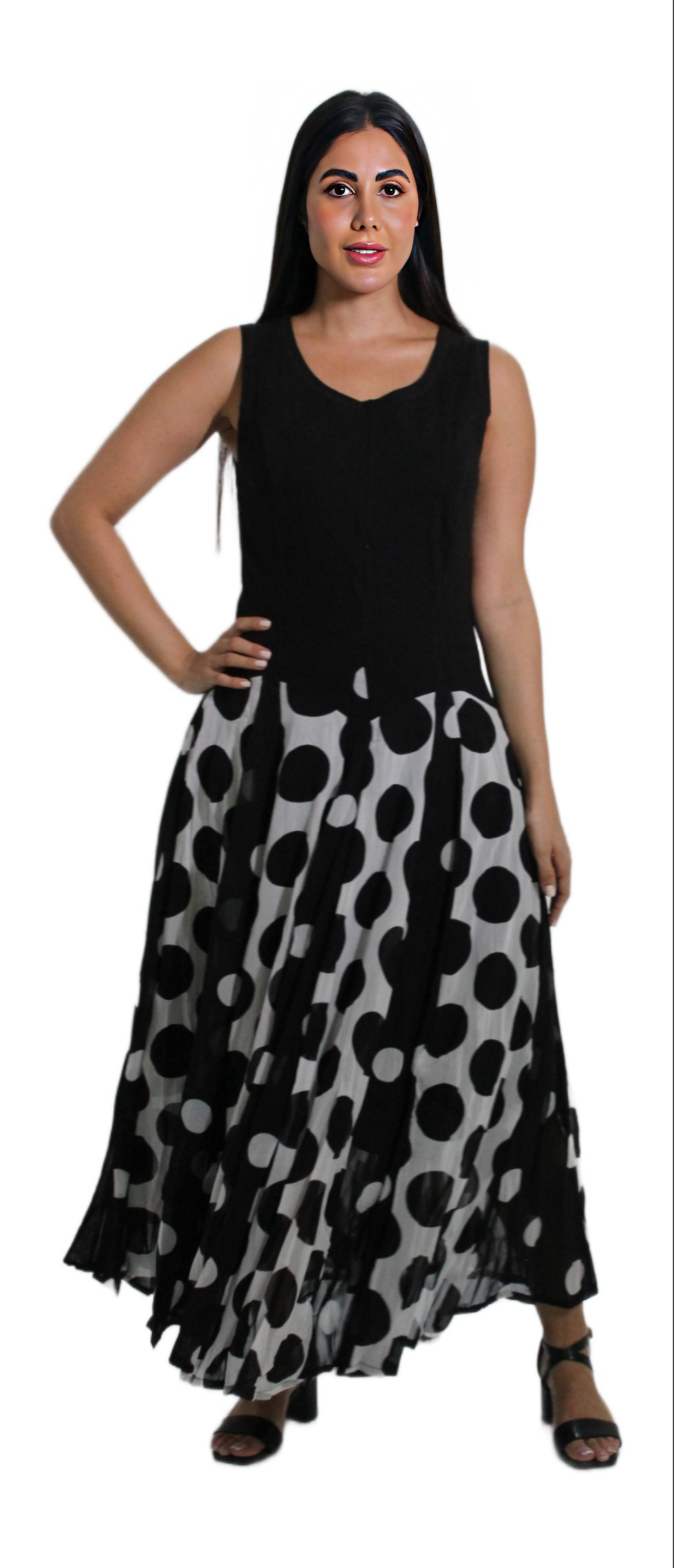 BLACK printed LONG DRESS #201722 KPR AFTERSHOCK LONDON