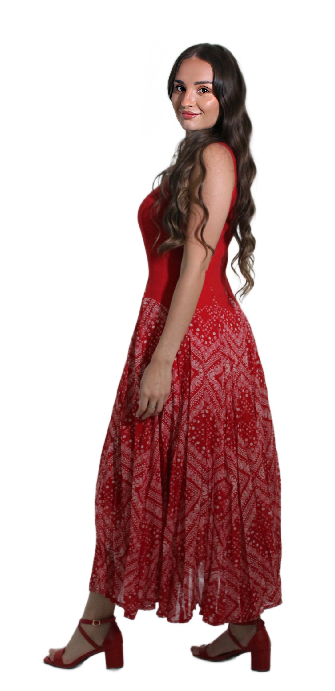 RED LONG DRESS #201723 KPR AFTERSHOCK LONDON