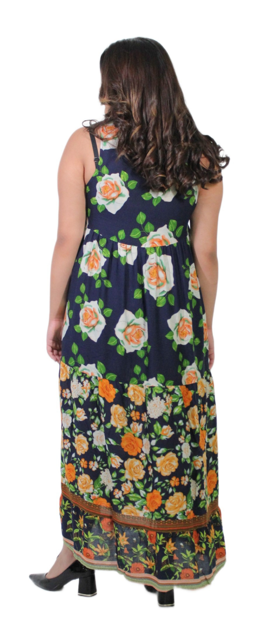 DRESS WITH WHITE FLORAL PRINT NAVY COLOR #201730 KPR AFTERSHOCK LONDON