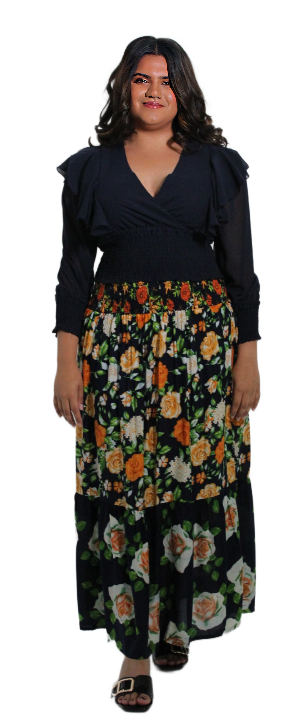 LONG SKIRTS WITH FLORAL PRINT #201734 KPR AFTERSHOCK LONDON