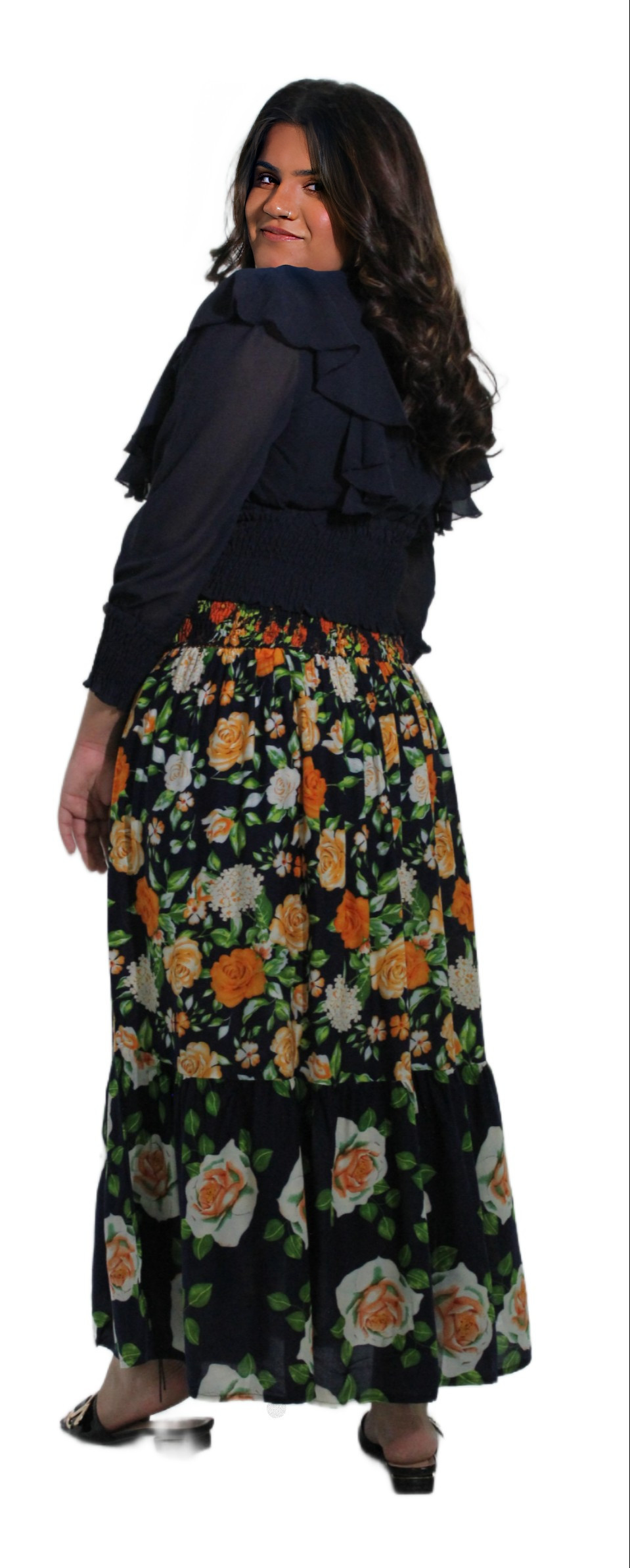 LONG SKIRTS WITH FLORAL PRINT #201734 KPR AFTERSHOCK LONDON