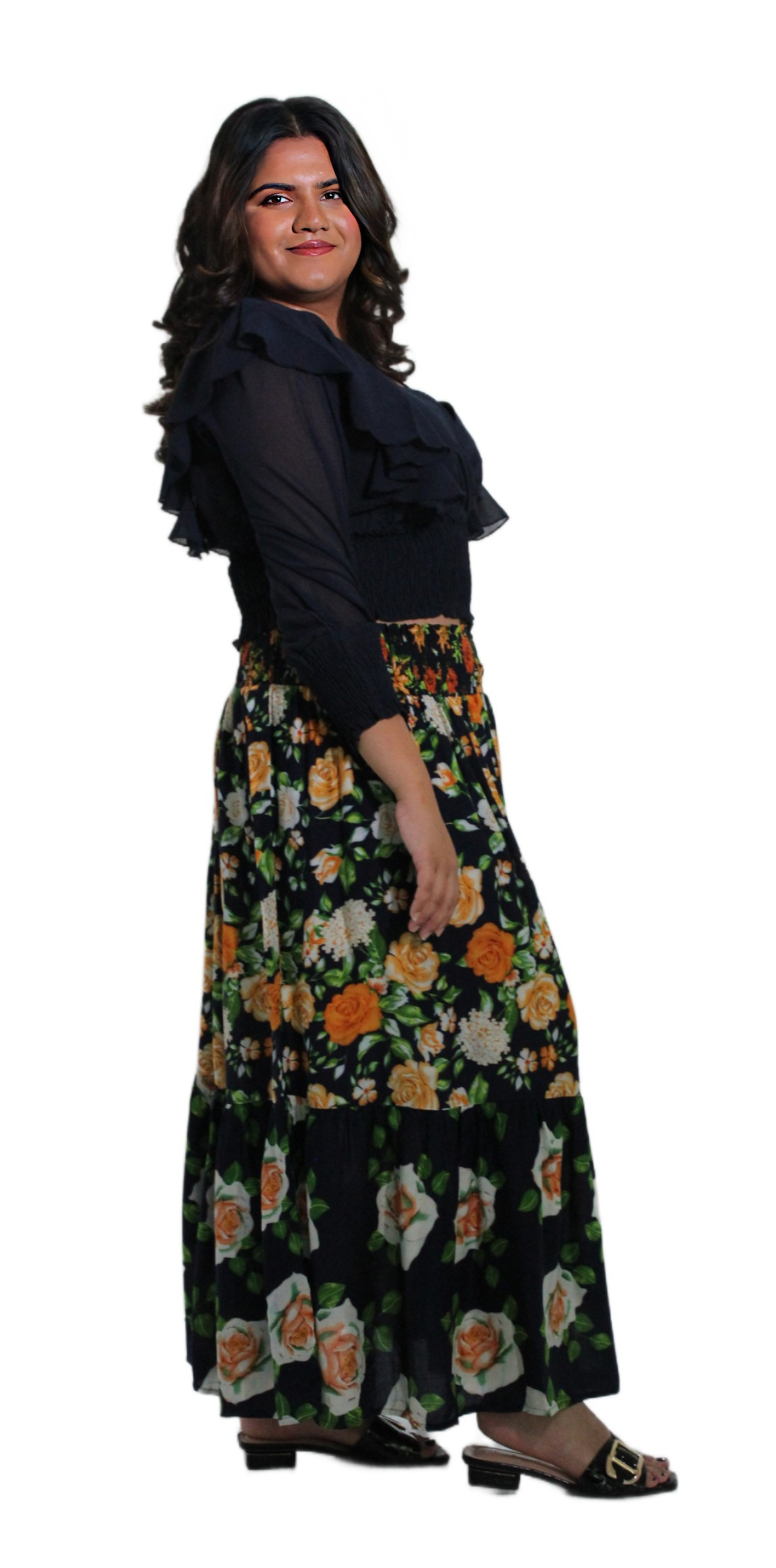 LONG SKIRTS WITH FLORAL PRINT #201734 KPR AFTERSHOCK LONDON