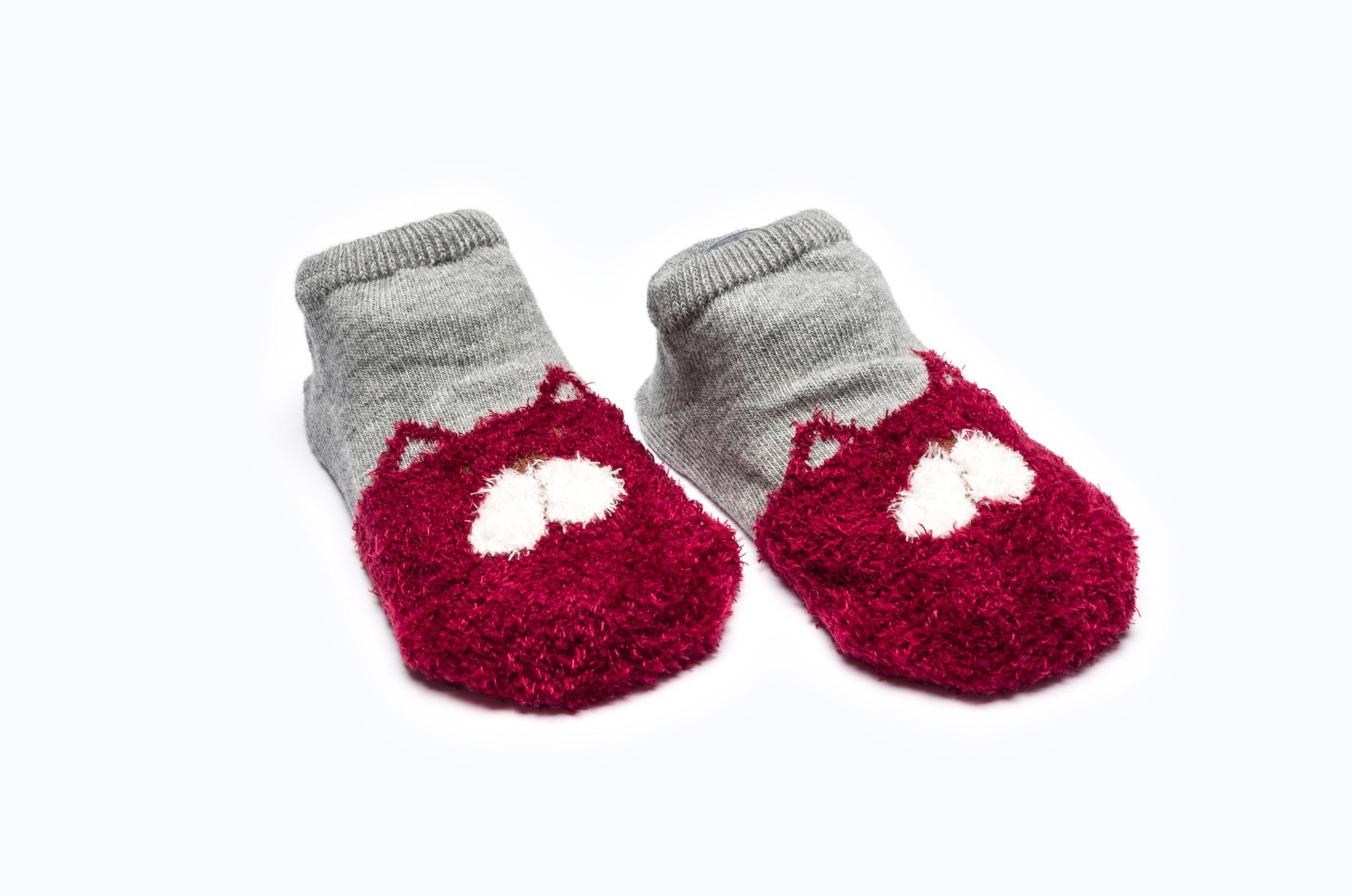 BABY SOCKS BB335 C:RED/GREY S:12-18M