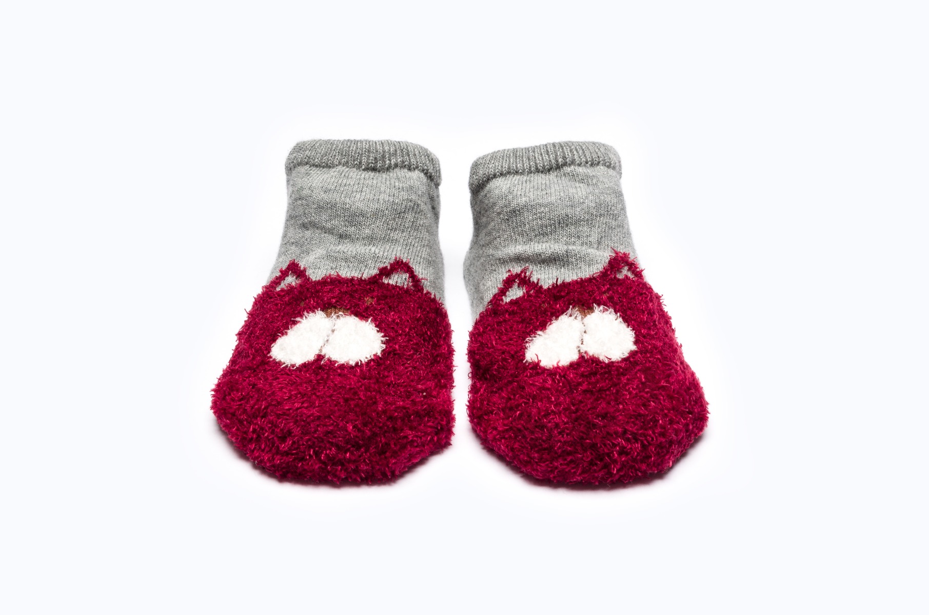 BABY SOCKS BB335 C:RED/GREY S:12-18M