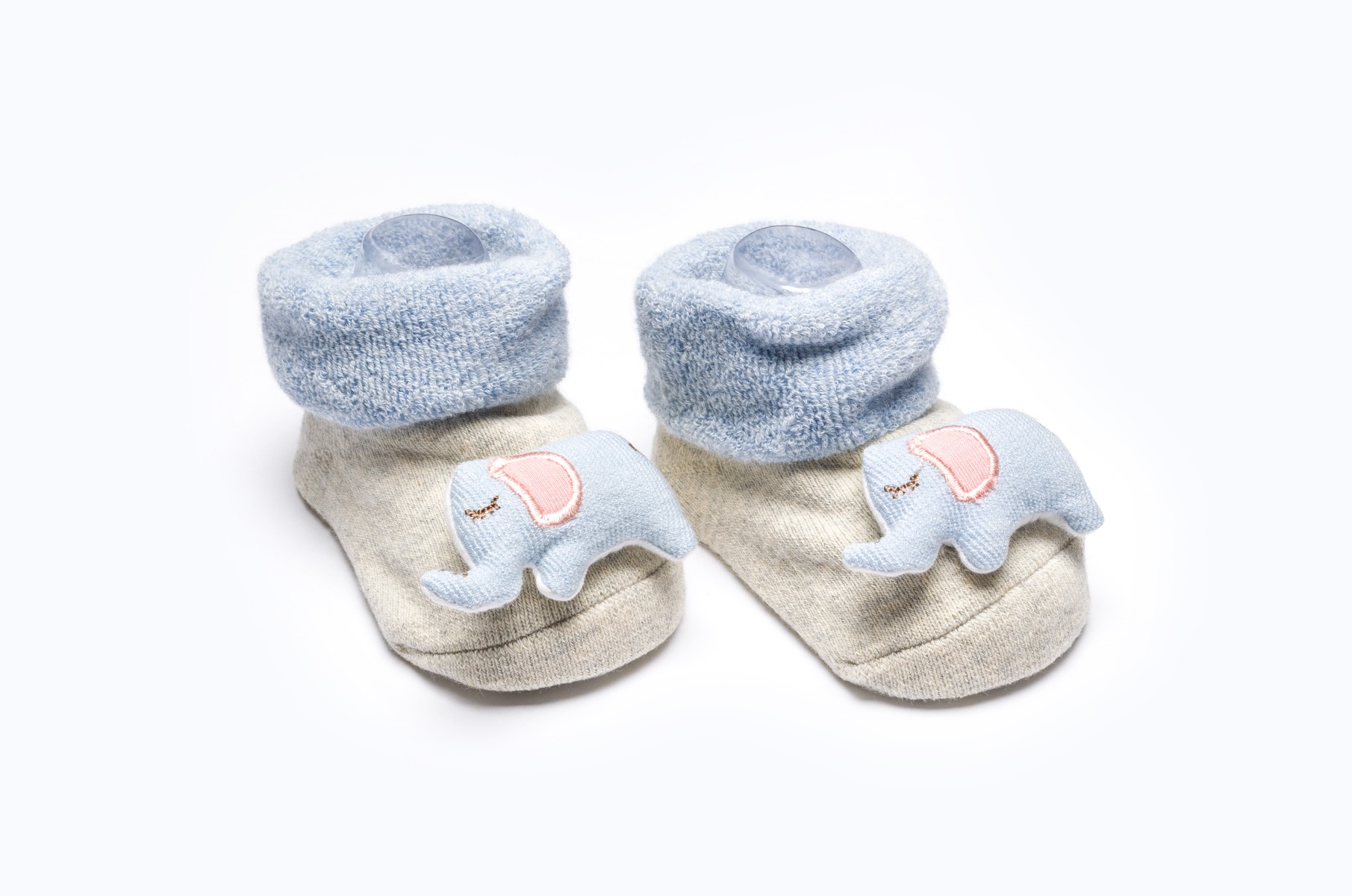 BABY SOCKS BB339 C:GREY/BLUE S:12-18M