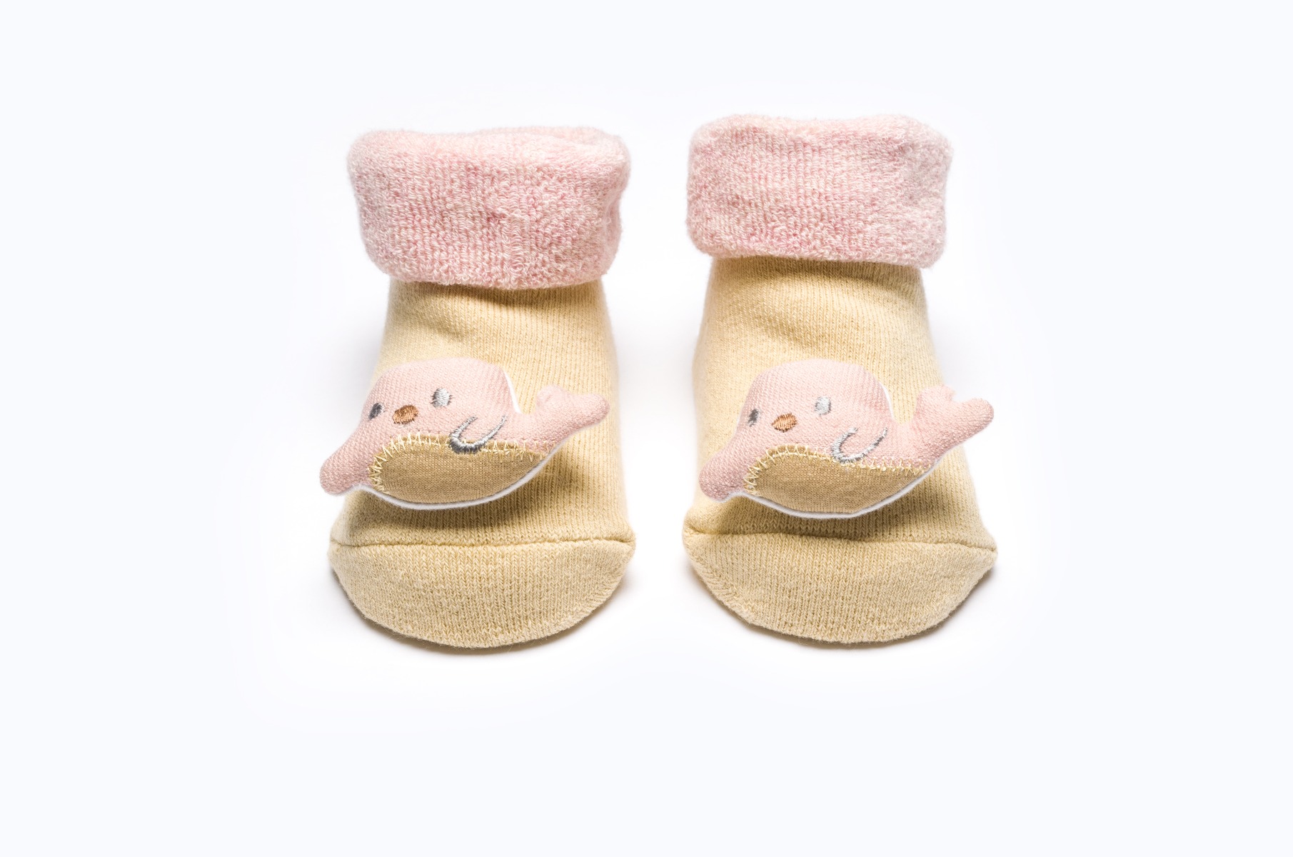 BABY SOCKS BB339 C:YELLOW/PINK S:12-18M