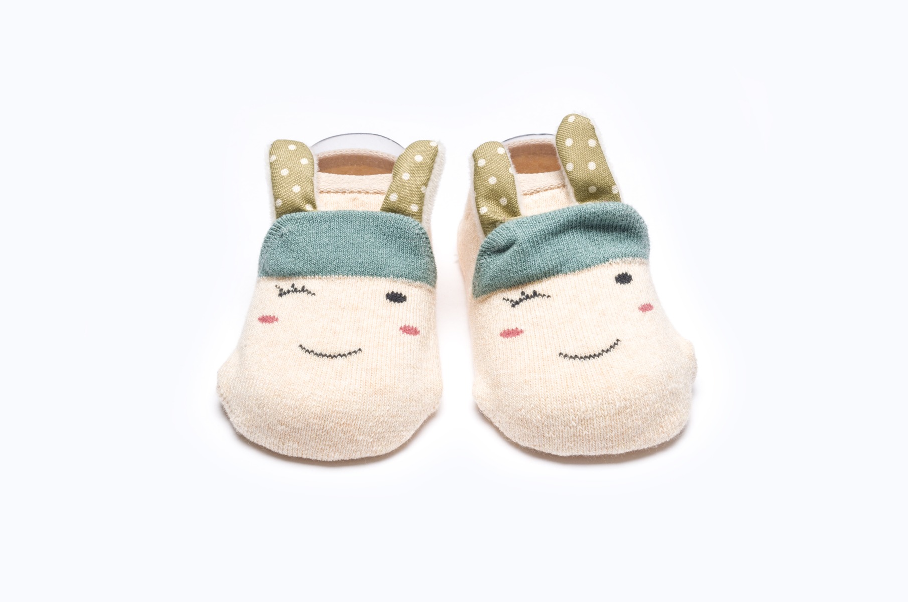 BABY SOCKS BB341 C:BEIGE/BLUE S:12-18M