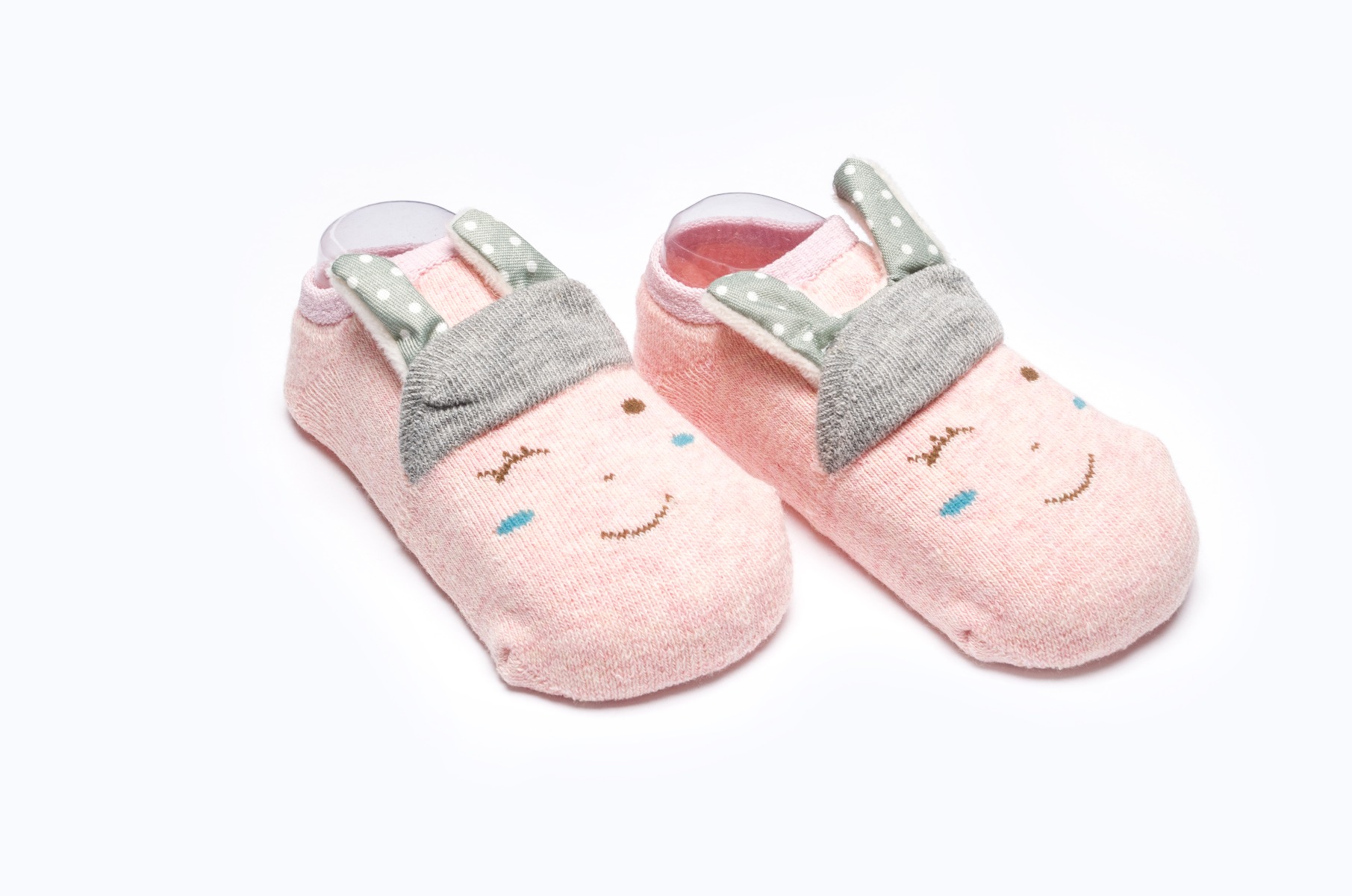 BABY SOCKS BB341 C:PINK/GREY S:12-18M