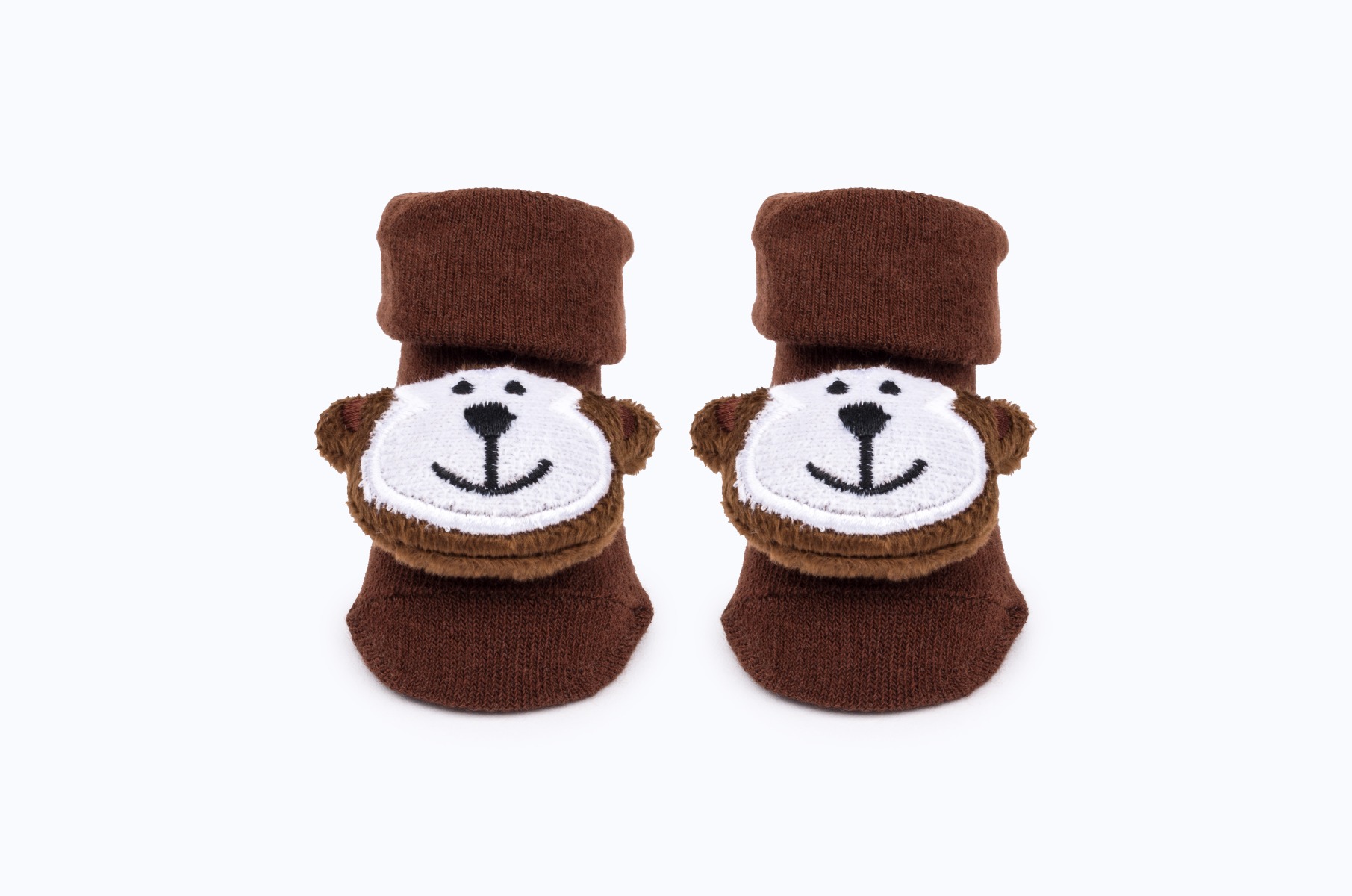 BABY SOCKS PRINTED BB382 C:BROWN S:0-12