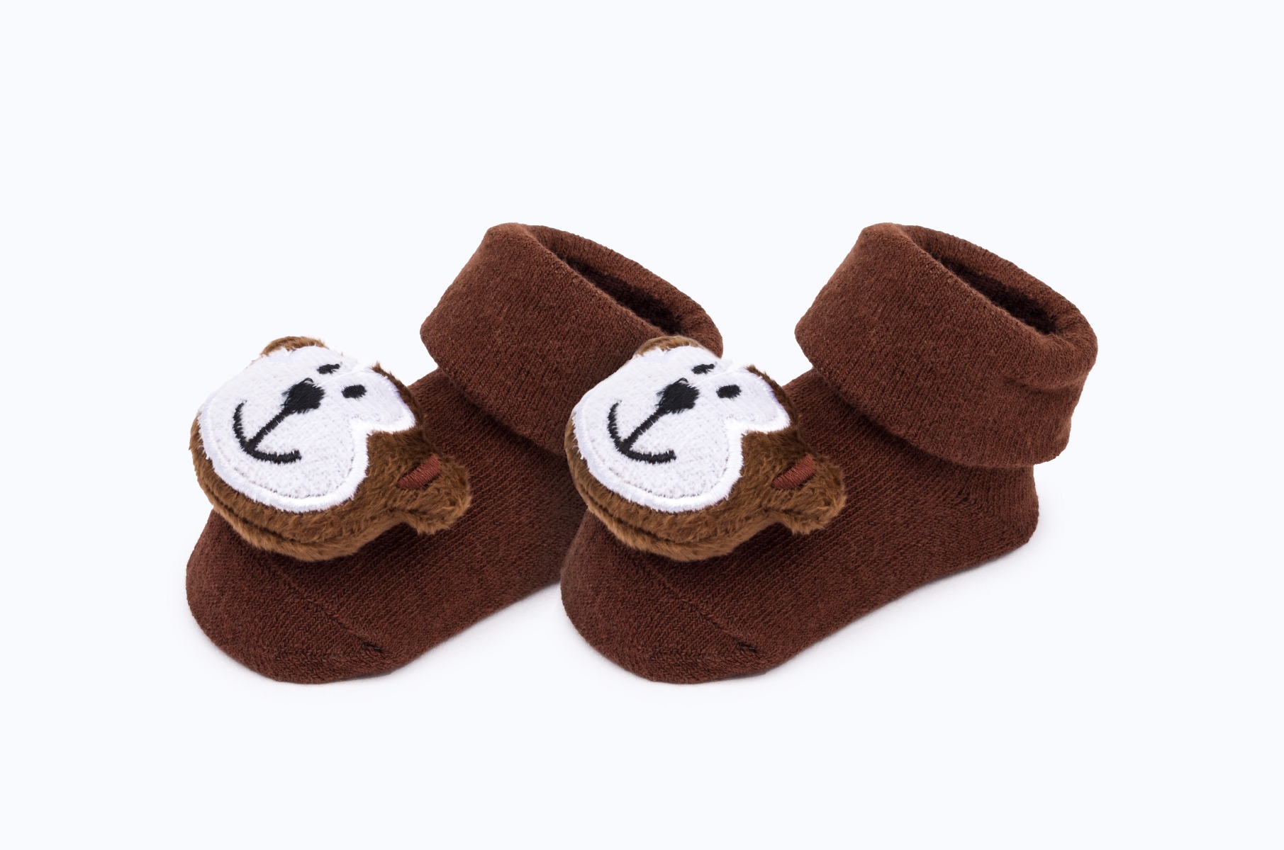 BABY SOCKS PRINTED BB382 C:BROWN S:0-12