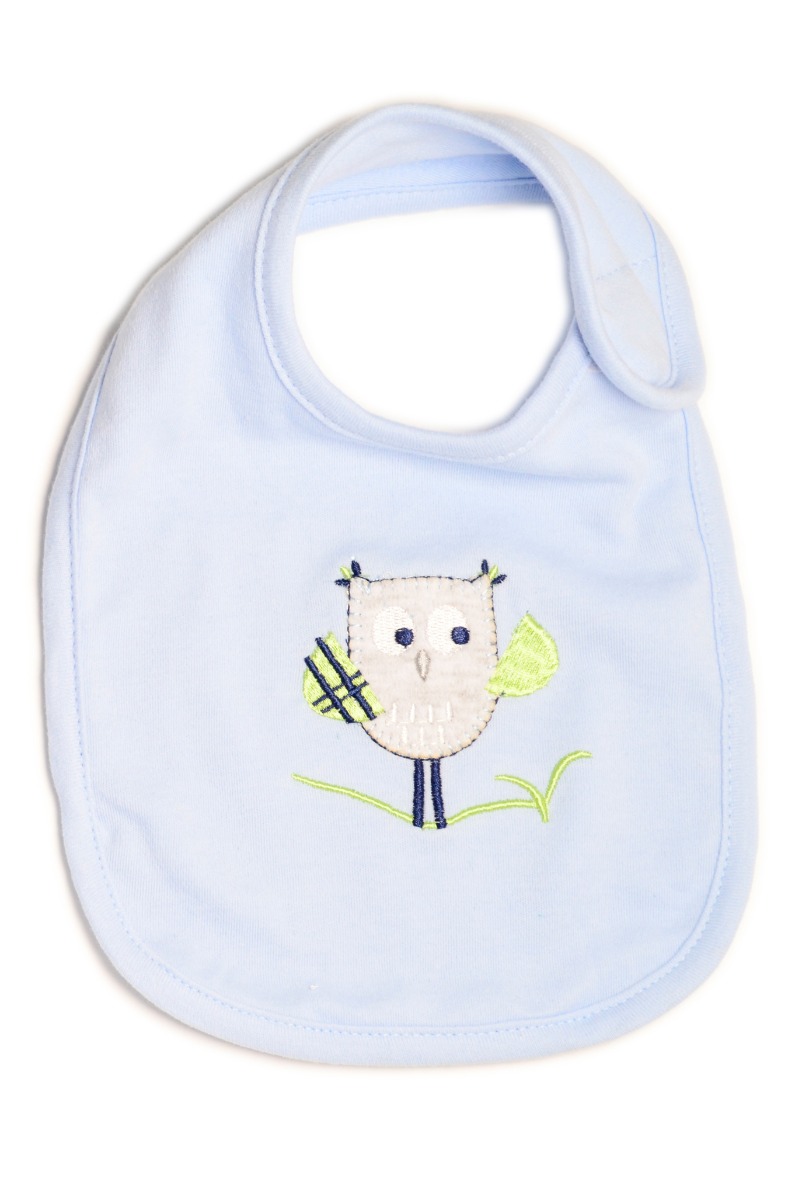 Baby"s Birdy Cap, Bib,Gloves & Socks Blue Set