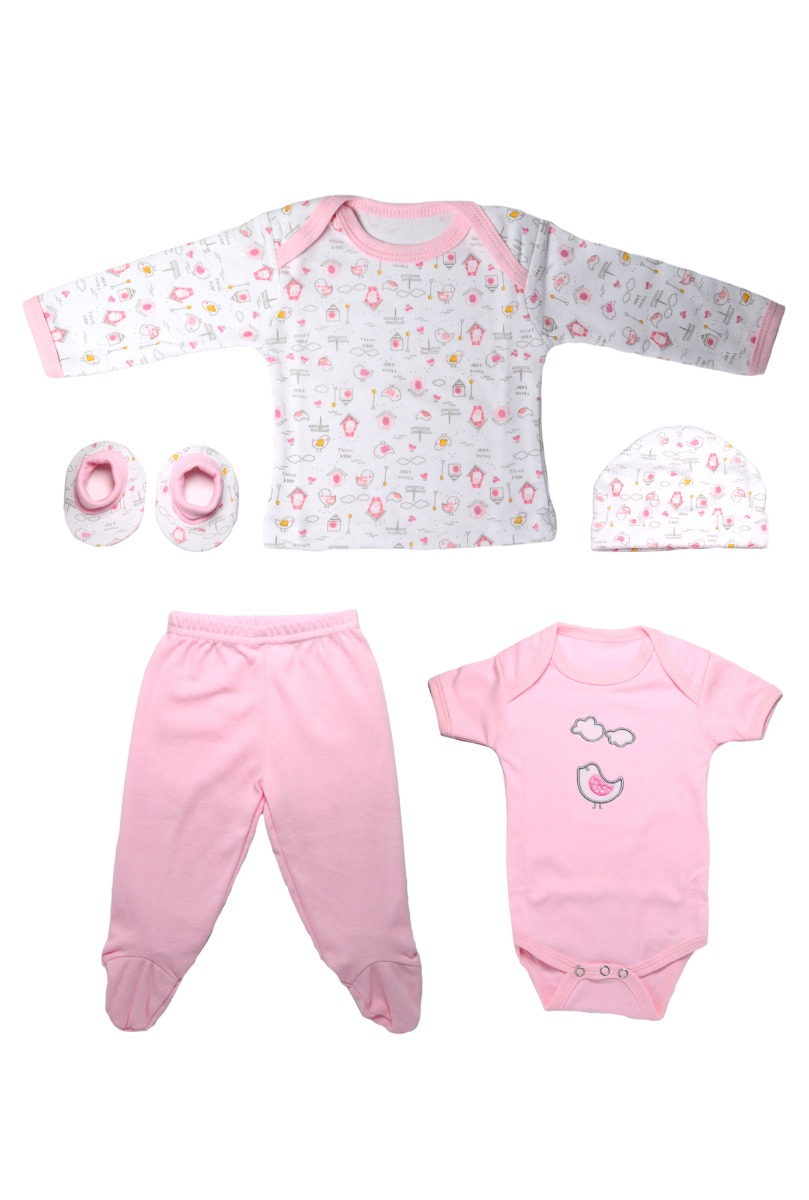 Baby"s Bodysuit & Sock Set Pink