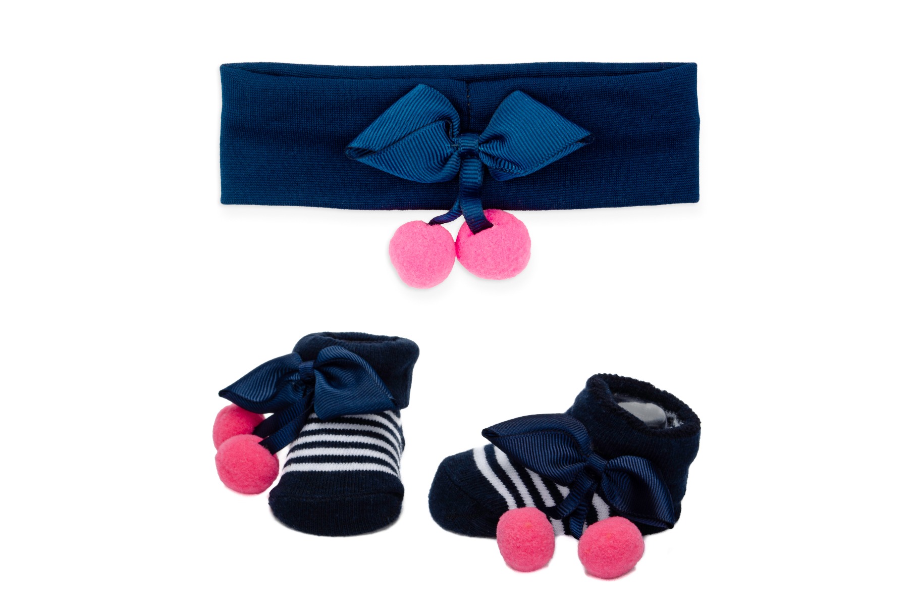 Baby"s Girl Fiyonk Headband & Sock Set Black