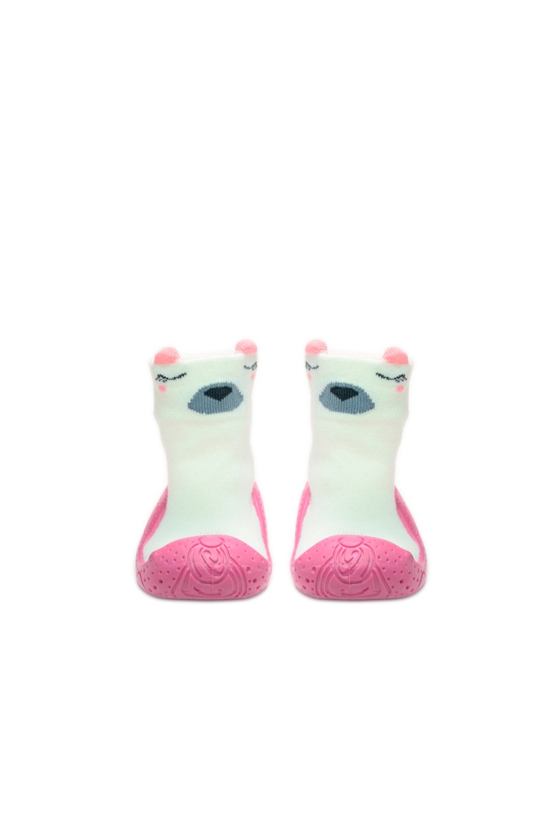 Baby"s Sleepy Bear Home Shoes Cream