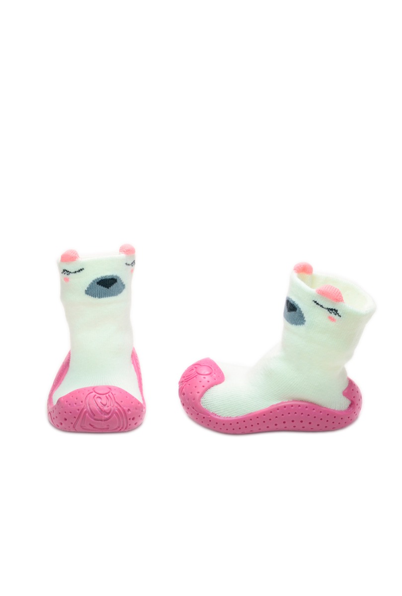 Baby"s Sleepy Bear Home Shoes Cream