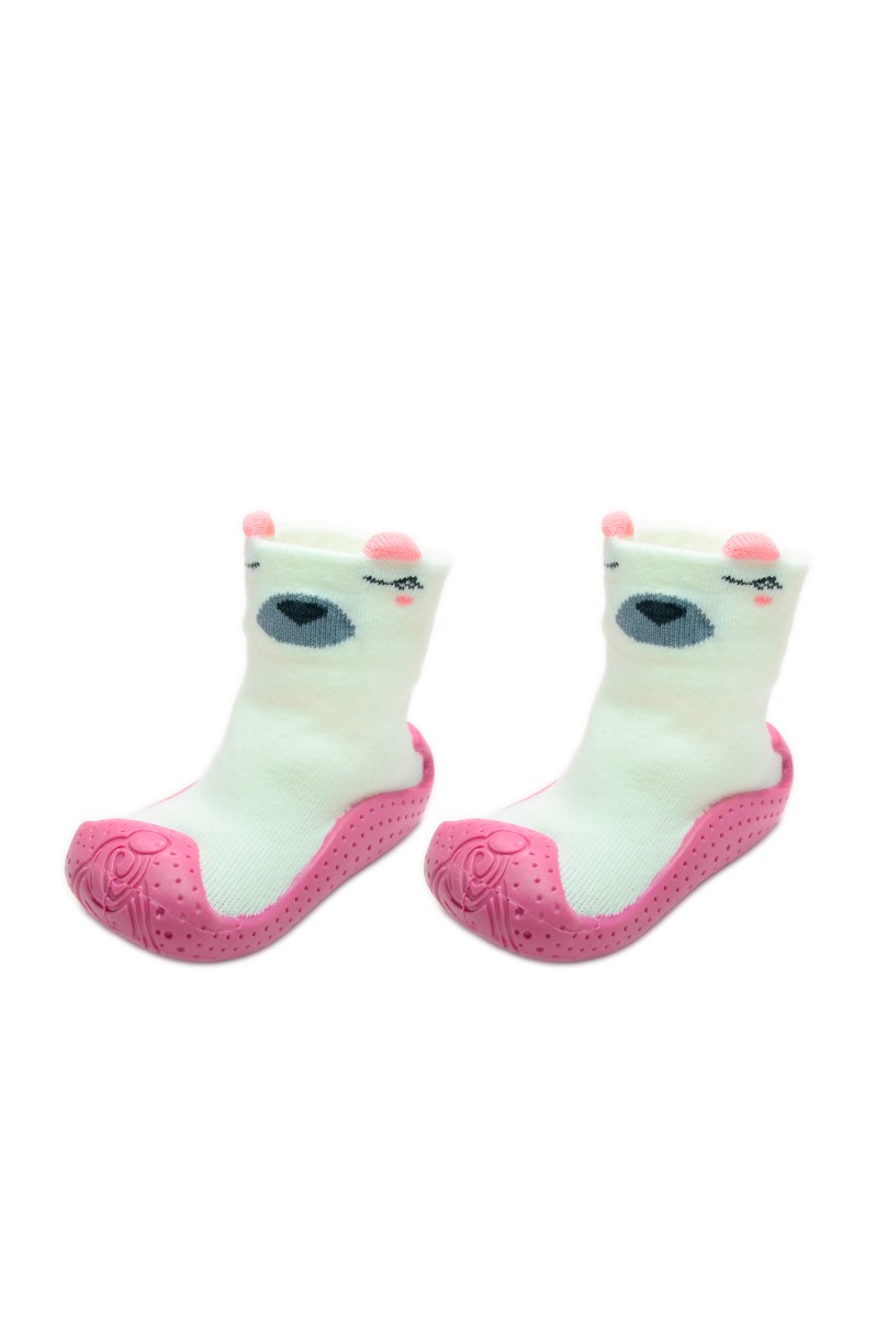 Baby"s Sleepy Bear Home Shoes Cream