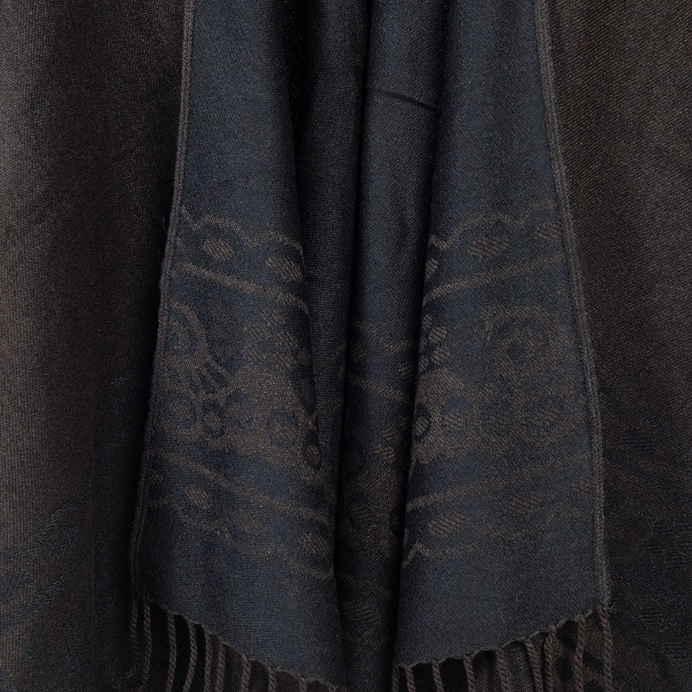 Black and brown coat poncho