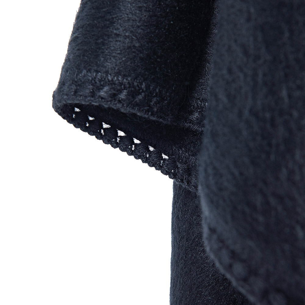 Black womens coat poncho with scarf