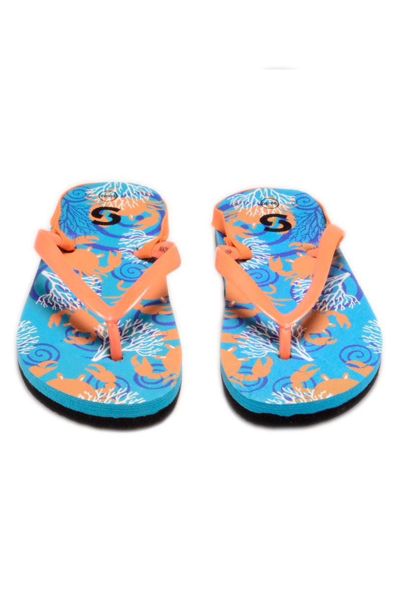 Boy"s Crab Flip Flop Blue-Orange