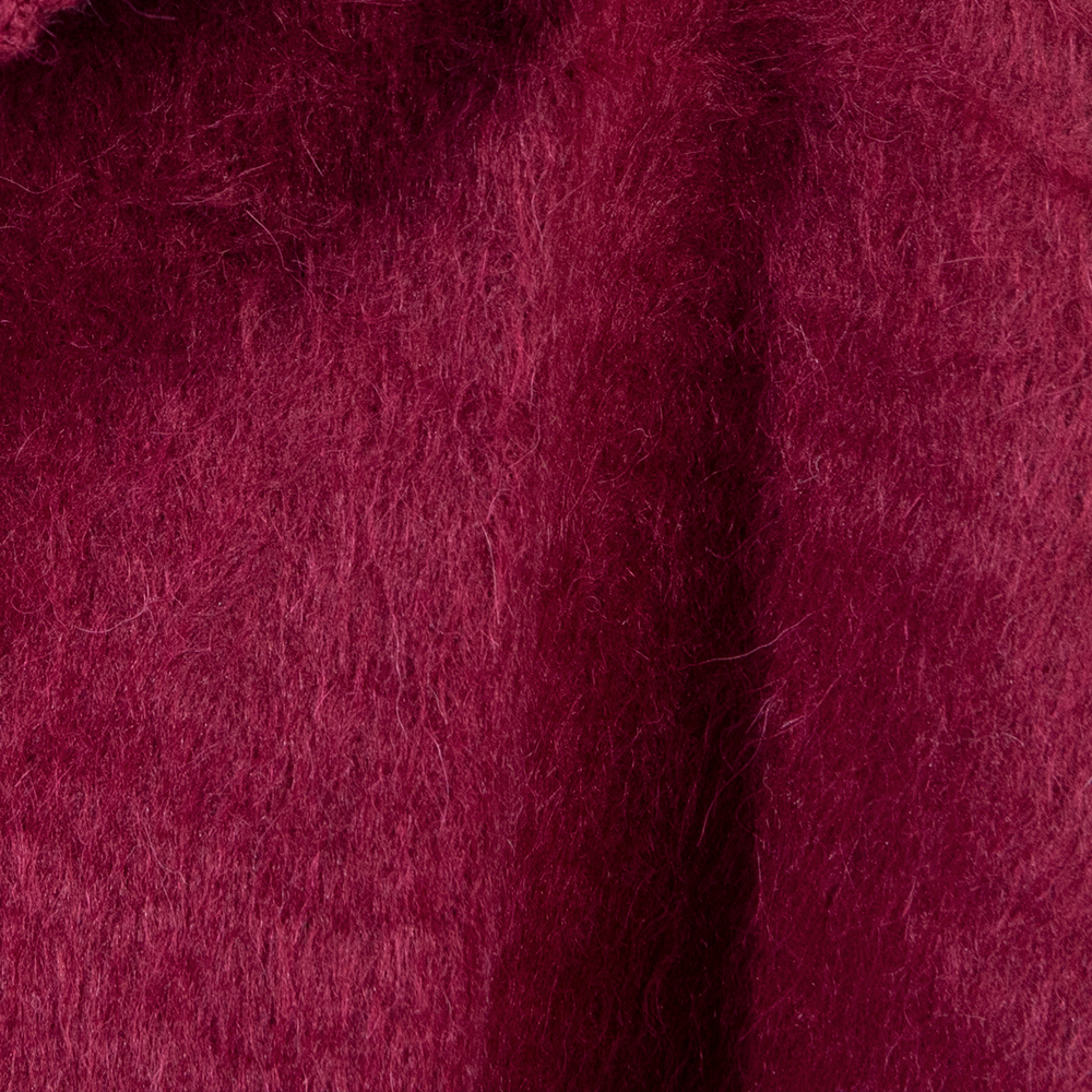Dark red poncho coat wool