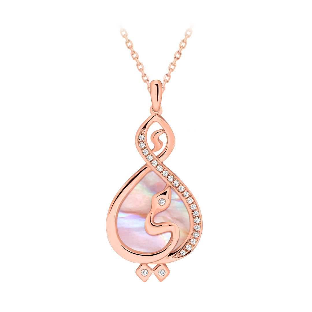 Diamond Umi Pendant with Chain_K04541
