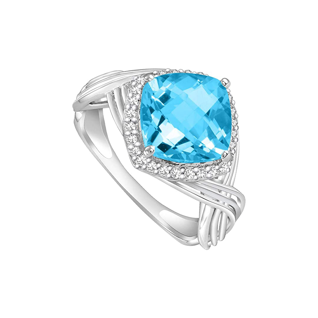 Diamond and Topaz Ring_164080