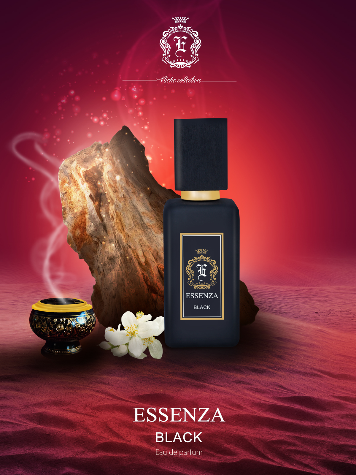 Essenza Black For Unisex Eau De Parfum