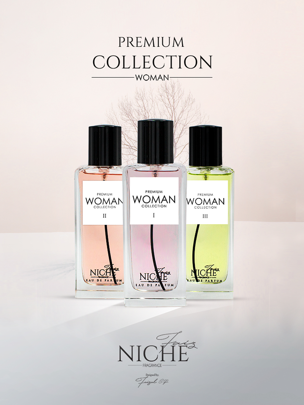 Faiz Niche Premium Woman Collection eau de parfum  of 3 Perfume Set