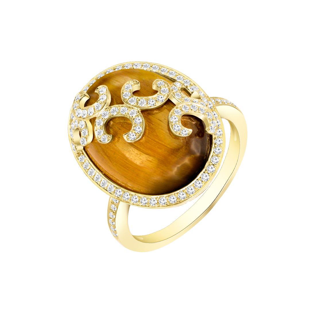 Gemstone and Diamond Ring-M02695