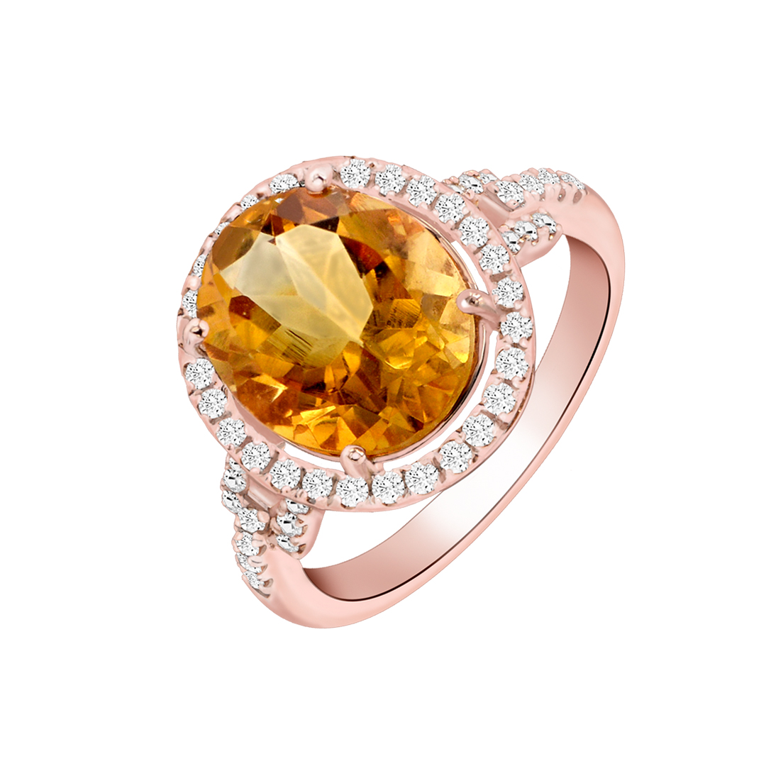 Gemstone and Diamond Ring-O06362