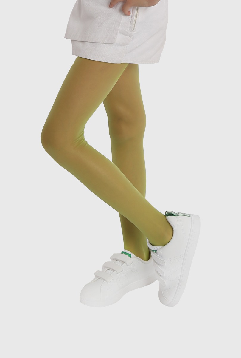 Girl"s 20 Denier Tight Pistachio