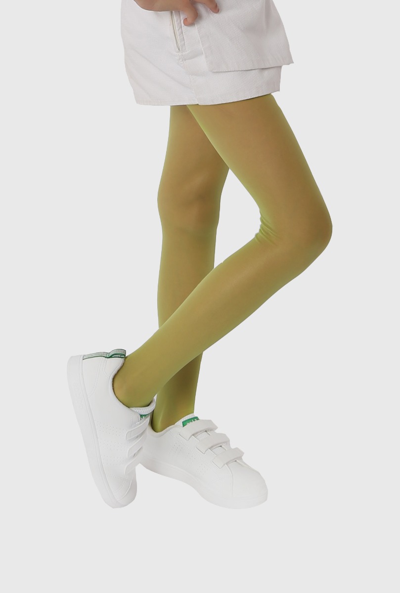 Girl"s 20 Denier Tight Pistachio