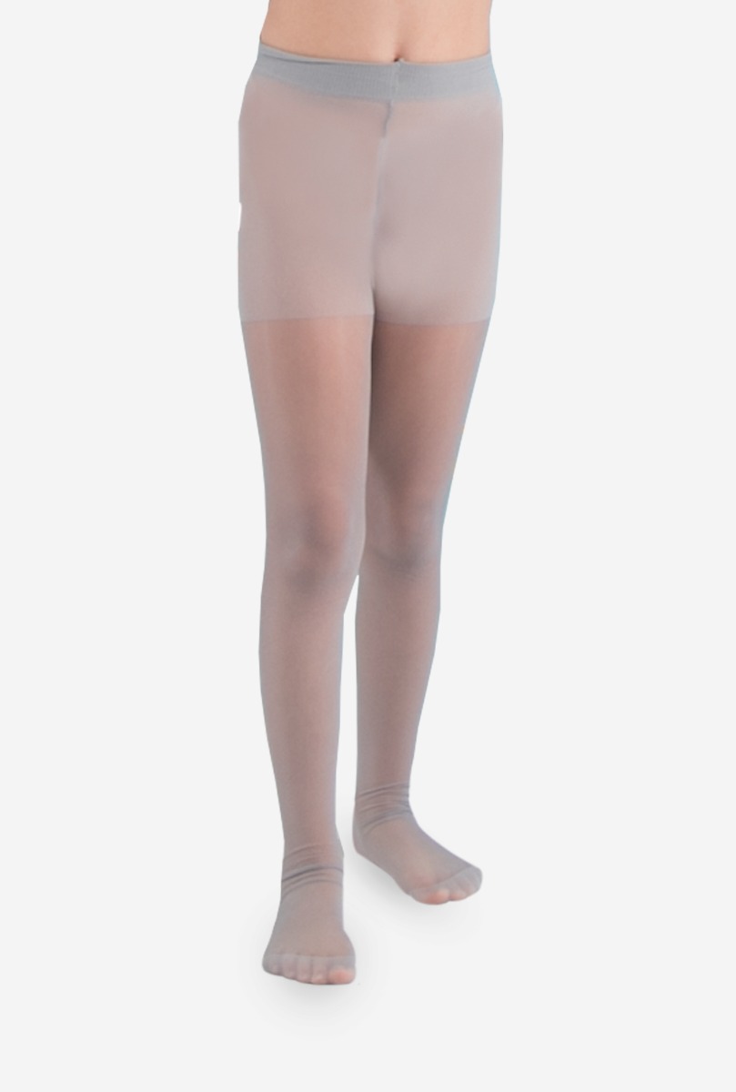 Girl"s 20 Denier Tight Silver