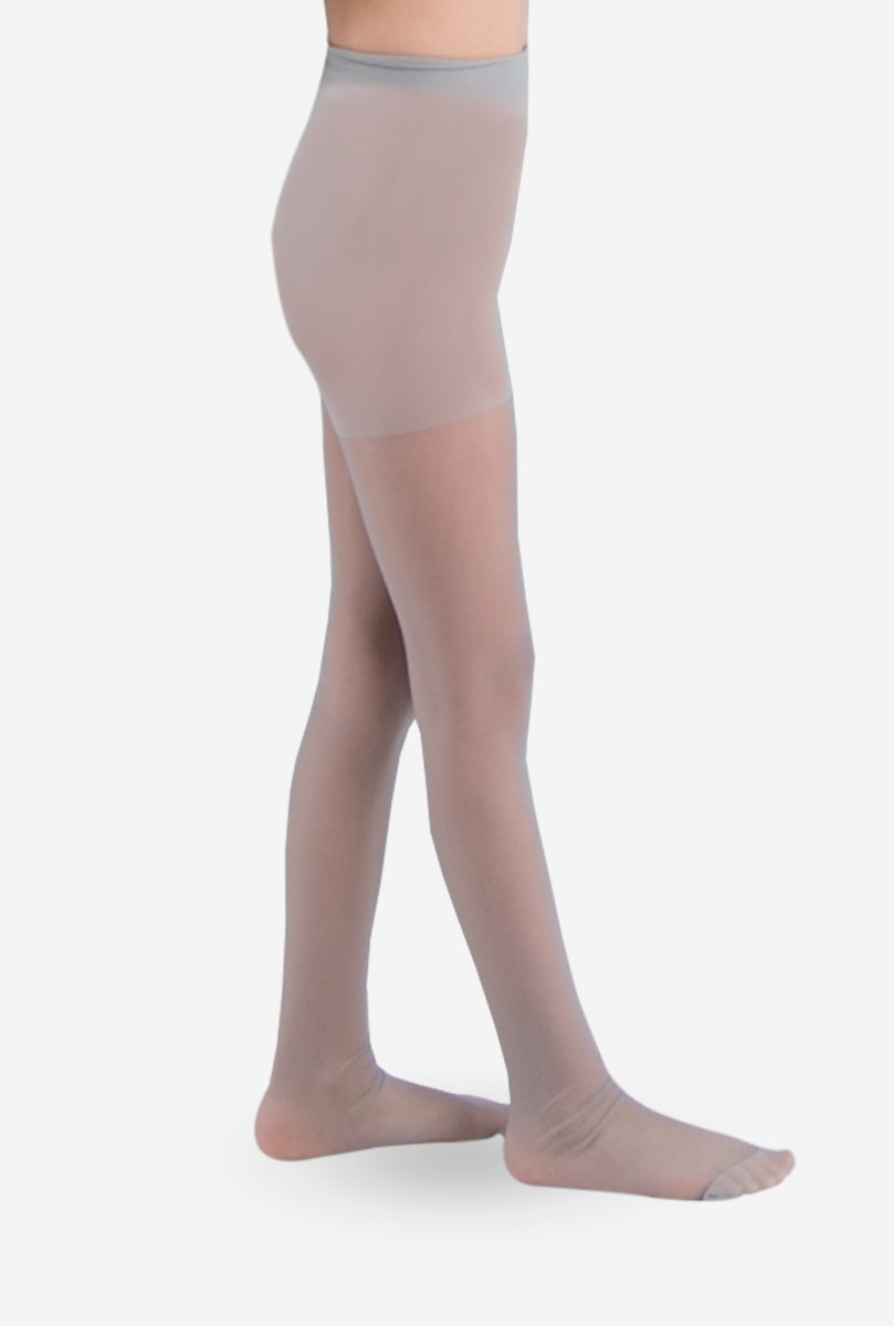 Girl"s 20 Denier Tight Silver