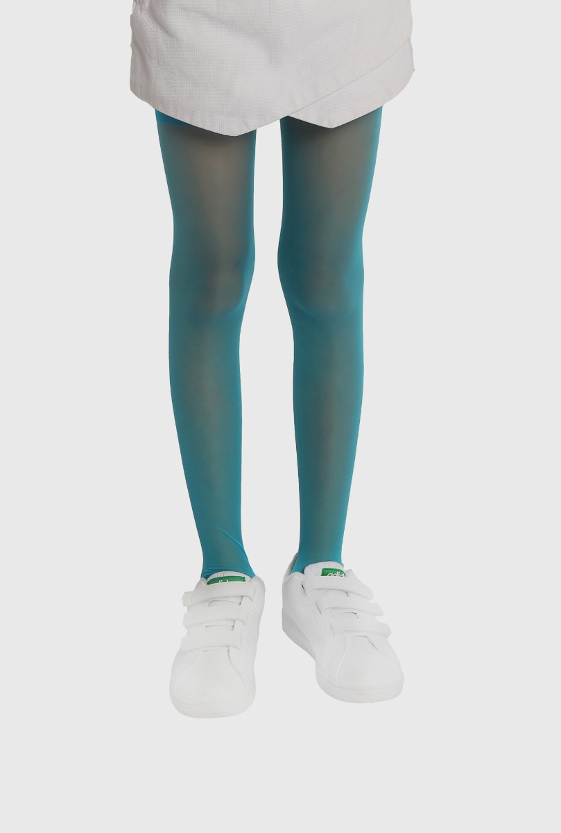 Girl"s 20 Denier Tight Turquoise