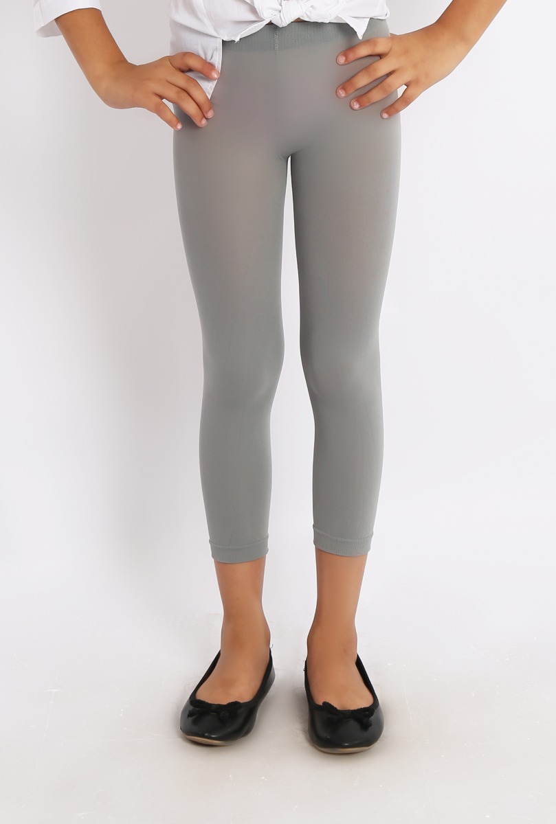 Girl"s 40 Denier Legging Gray