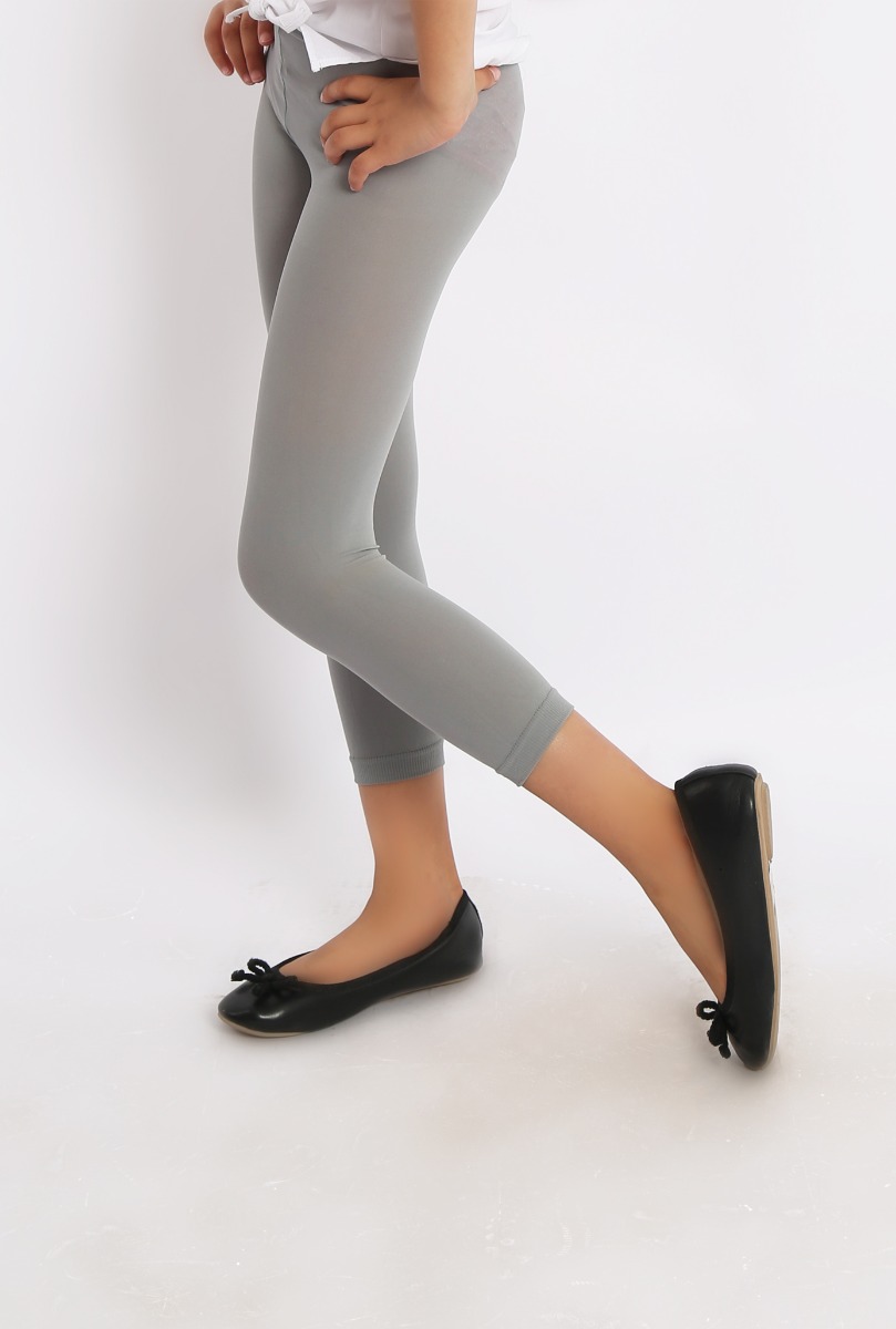 Girl"s 40 Denier Legging Gray