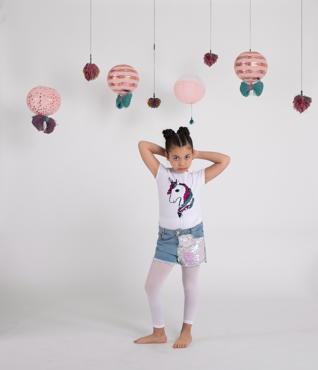 Girl"s 40 Denier Legging White