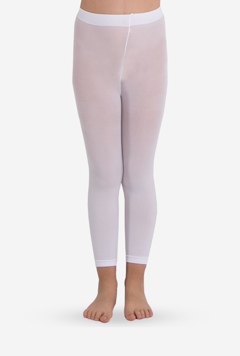 Girl"s 40 Denier Legging White