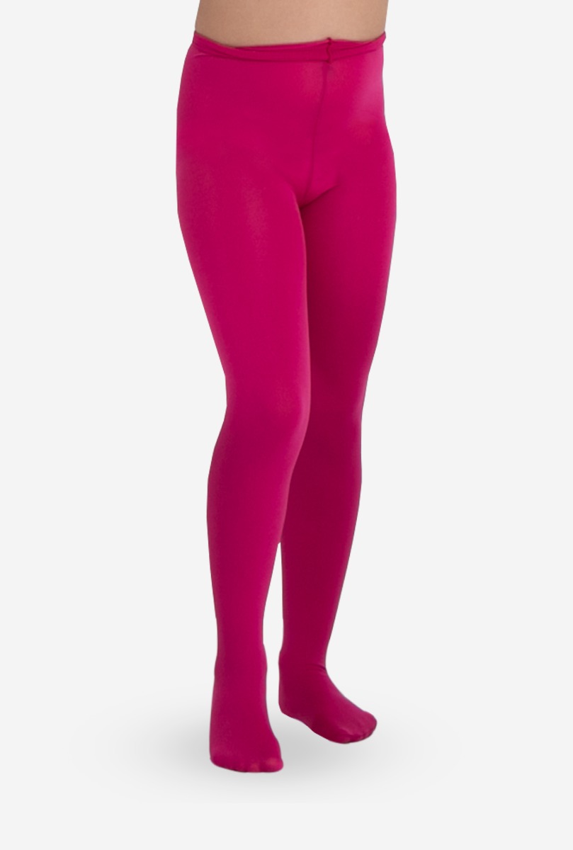 Girl"s 40 Denier Thick Tight Fuchsia