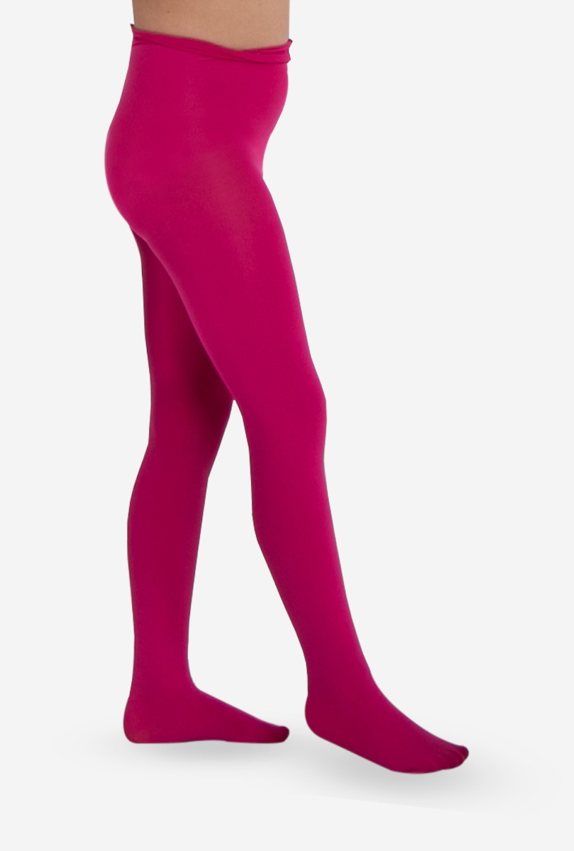 Girl"s 40 Denier Thick Tight Fuchsia