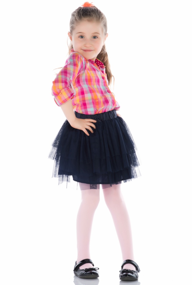 Girl"s 40 Denier Thick Tight Pink