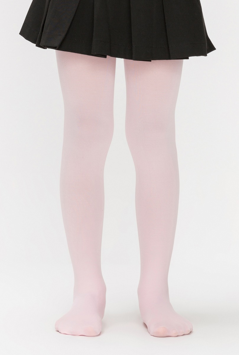 Girl"s 40 Denier Thick Tight Pink