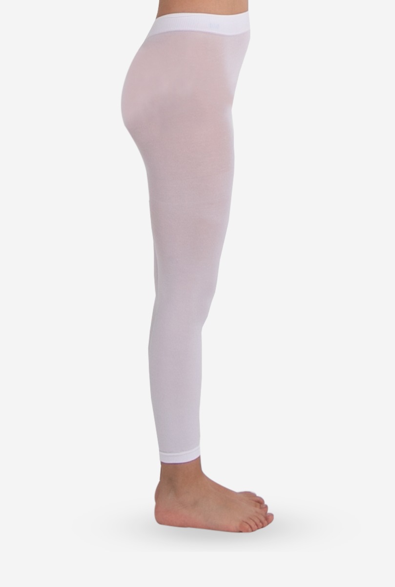 Girl"s 80 Denier Legging White