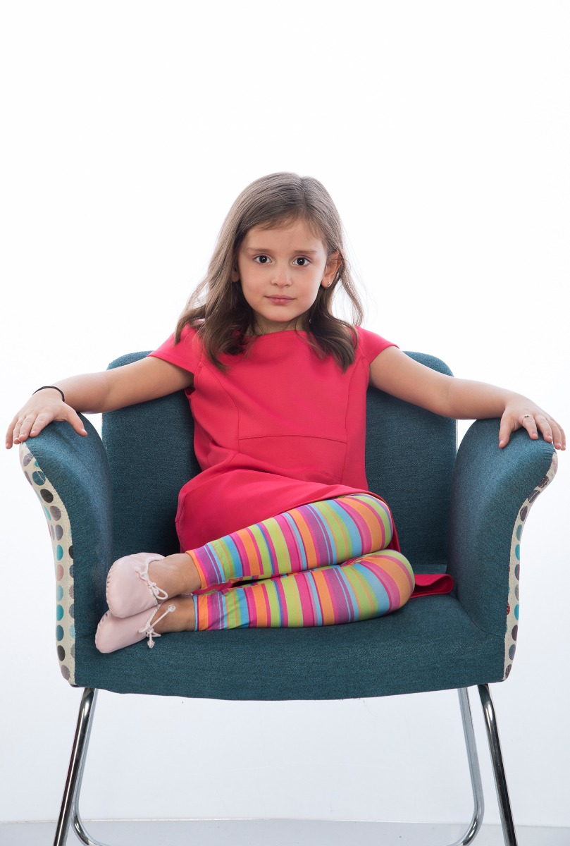 Girl"s Colorful  Striped Legging