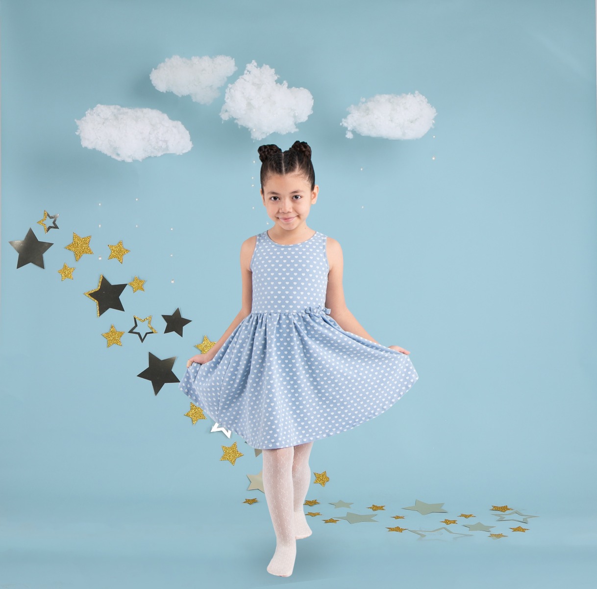 Girl"s Floral Tight Vanilia