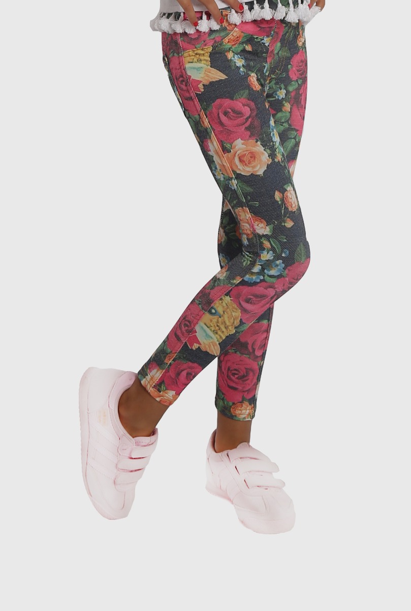 Girl"s Flowers Legging