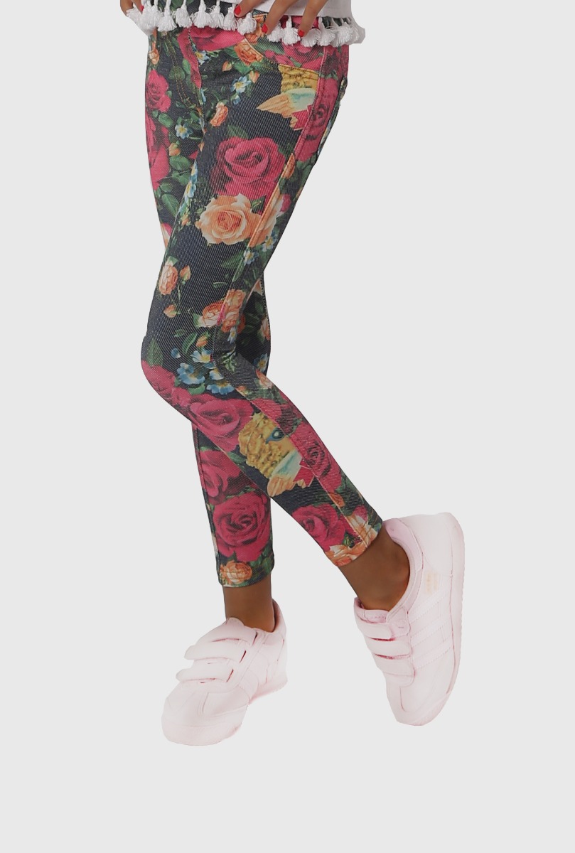 Girl"s Flowers Legging