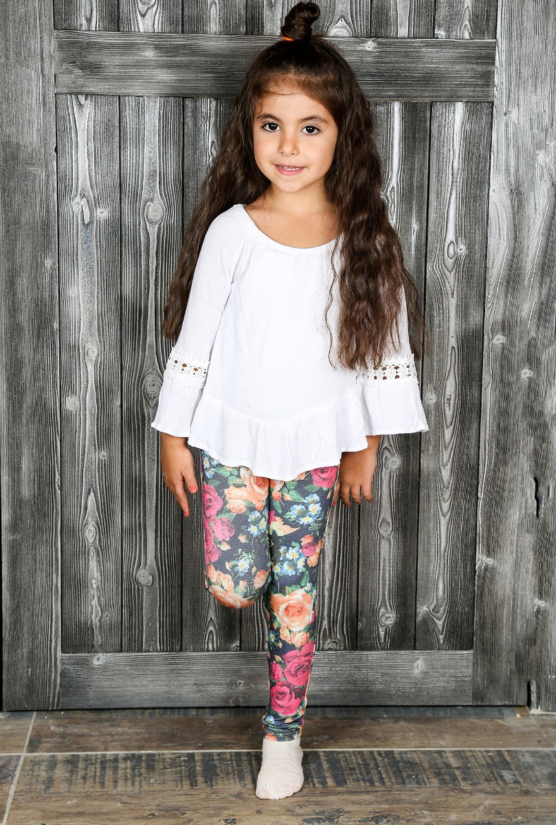 Girl"s Flowers Legging
